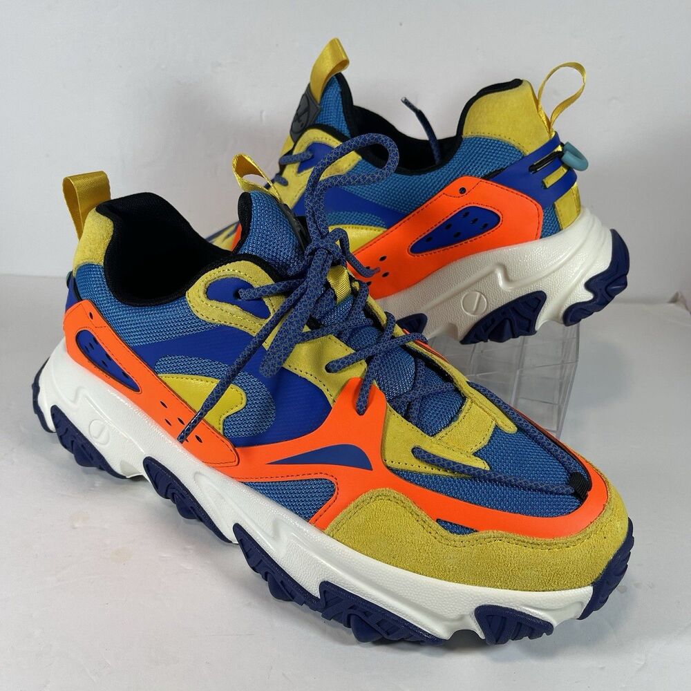 JAVI Engage 13 Men's Sneakers Size 13 Blue Orange Yellow Dad Shoes Chunky Clunky